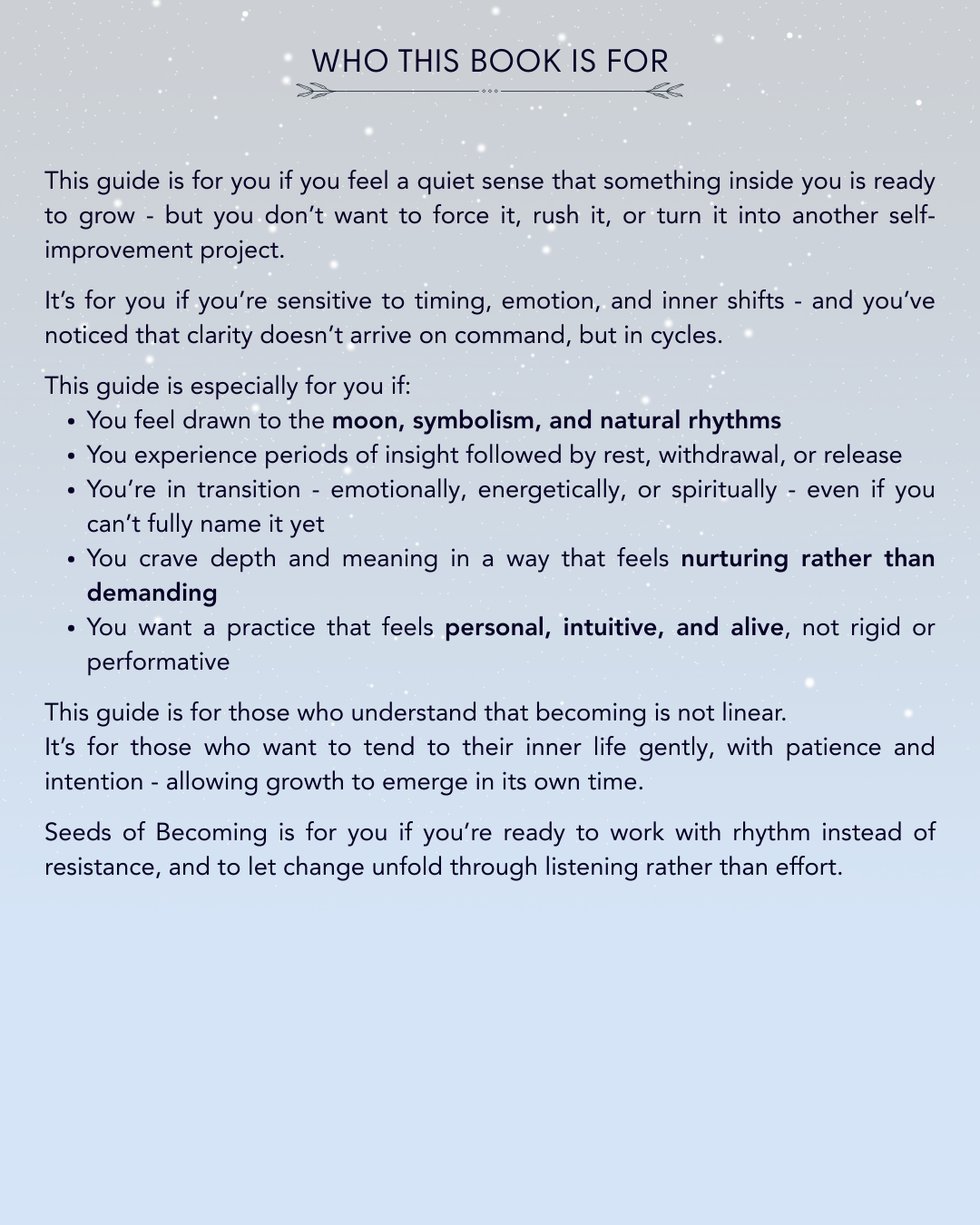 Seeds of Becoming - Whispers, Rituals & Sacred Self-Care Beneath Every Moon Phase